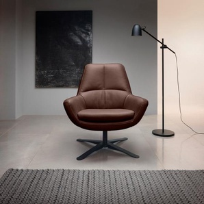 Drehsessel BETYPE Be Organic Standard Back, Loungesessel Sessel Gr. Leder PALLINO, Drehfunktion, B/H/T: 81cm x 92cm x 83cm, braun in elegantem Design mit Drehfunktion