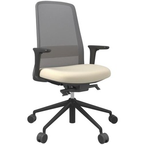 Xxxl Drehstuhl, Grau, Schwarz, Beige, Metall, Kunststoff, Leder, Drehkreuz, 70x103-115x70 cm, Stoffauswahl, Sitzfläche 360° drehbar, Arbeitszimmer, Bürostühle, Drehstühle