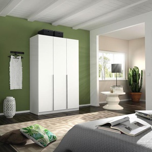 Drehtürenschrank 136 x 210cm Weiß Basic Ohne Spiegeltür/-en