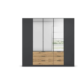 Drehtürenschrank Davoa | schwarz | 226 cm | 210 cm |