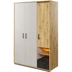 Drehtürenschrank ohne Spiegel QUBIC 130 cm