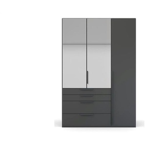 Drehtürenschrank  Port Talbot - schwarz - Materialmix - 151 cm - 223 cm | Möbel Kraft