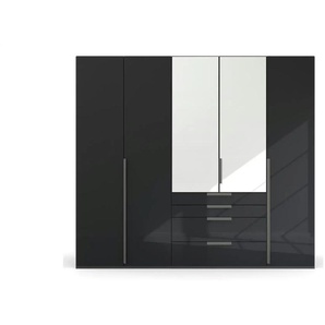 Drehtürenschrank Port Talbot - schwarz - Materialmix - 251 cm - 223 cm | Möbel Kraft