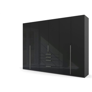 Drehtürenschrank Port Talbot - schwarz - Materialmix - 301 cm - 223 cm | Möbel Kraft