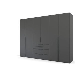 Drehtürenschrank Port Talbot - schwarz - Materialmix - 301 cm - 223 cm | Möbel Kraft