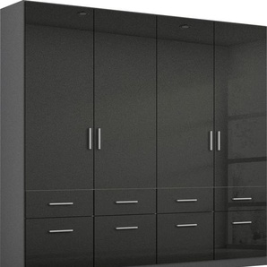 Drehtürenschrank RAUCH Celle Schränke Gr. B/H/T: 181cm x 210cm x 54cm, mit Schubkästen, 4 St., grau (graumetallic/hochglanz effektgrau) in vielen verschiedenen Ausführungen