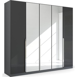 Drehtürenschrank RAUCH Glamour by Quadra Spin Schränke Gr. B/H/T: 226 cm x 210 cm x 54 cm, 5 St., grau (graumetallic, hochglanz effektgrau)