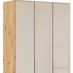 Drehtürenschrank RAUCH Kleiderschrank Kleiderschränke Schrank Garderobe AGORDO mit Glasfront Schränke Gr. B/H/T: 136 cm x 229 cm x 54 cm, 3 St., braun (eiche artisan) durchdachte Innenausstattung, in 6 Breiten und 2 Höhen MADE IN GERMANY