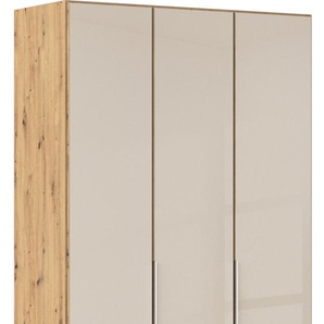 Drehtürenschrank RAUCH Kleiderschrank Kleiderschränke Schrank Garderobe AGORDO mit Glasfront Schränke Gr. B/H/T: 136cm x 229cm x 54cm, 3 St., braun (eiche artisan) durchdachte Innenausstattung, in 6 Breiten und 2 Höhen MADE IN GERMANY