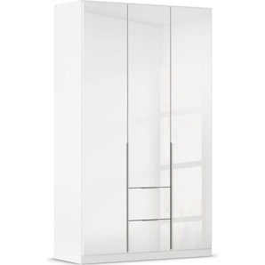 Drehtürenschrank RAUCH Kleiderschrank Kleiderschränke Schrank Garderobe AGORDO mit Glasfront Schränke Gr. B/H/T: 136cm x 229cm x 54cm, 3 St., weiß (alpinweiß/glas kristallweiß) mit Außenschubkästen, in 6 Breiten und 2 Höhen MADE IN GERMANY