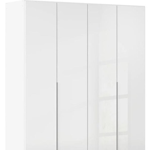 Drehtürenschrank RAUCH Kleiderschrank Kleiderschränke Schrank Garderobe AGORDO mit Glasfront Schränke Gr. B/H/T: 181cm x 210cm x 54cm, 4 St., weiß (alpinweiß) durchdachte Innenausstattung, in 6 Breiten und 2 Höhen MADE IN GERMANY