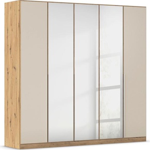 Drehtürenschrank RAUCH Kleiderschrank Kleiderschränke Schrank Garderobe AGORDO mit Glasfront Schränke Gr. B/H/T: 226cm x 210cm x 54cm, 5 St., braun (eiche artisan) durchdachte Innenausstattung, in 6 Breiten und 2 Höhen MADE IN GERMANY