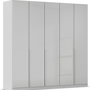 Drehtürenschrank RAUCH Kleiderschrank Kleiderschränke Schrank Garderobe AGORDO mit Glasfront Schränke Gr. B/H/T: 226cm x 229cm x 54cm, 5 St., grau (seidengrau) durchdachte Innenausstattung, in 6 Breiten und 2 Höhen MADE IN GERMANY