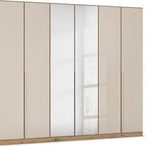 Drehtürenschrank RAUCH Kleiderschrank Kleiderschränke Schrank Garderobe AGORDO mit Glasfront Schränke Gr. B/H/T: 271cm x 210cm x 54cm, 6 St., braun (eiche artisan) durchdachte Innenausstattung, in 6 Breiten und 2 Höhen MADE IN GERMANY