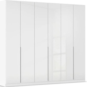 Drehtürenschrank RAUCH Kleiderschrank Kleiderschränke Schrank Garderobe AGORDO mit Glasfront Schränke Gr. B/H/T: 271cm x 229cm x 54cm, 6 St., weiß (alpinweiß) durchdachte Innenausstattung, in 6 Breiten und 2 Höhen MADE IN GERMANY