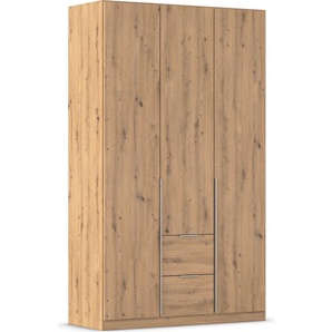 Drehtürenschrank RAUCH Kleiderschrank Schrank Garderobe AGORDO mit Dekor- oder Hochglanzfront Schränke Gr. B/H/T: 136cm x 229cm x 54cm, 3 St., braun (eiche artisan) mit Außenschubkästen, in 6 Breiten und 2 Höhen MADE IN GERMANY