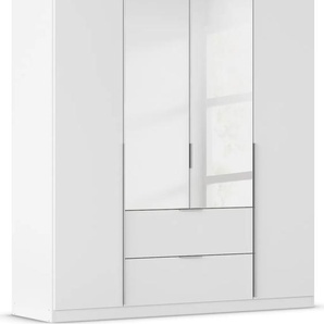 Drehtürenschrank RAUCH Kleiderschrank Schrank Garderobe AGORDO mit Dekor- oder Hochglanzfront Schränke Gr. B/H/T: 181cm x 210cm x 54cm, 4 St., weiß (alpinweiß) mit Außenschubkästen, in 6 Breiten und 2 Höhen MADE IN GERMANY