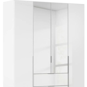 Drehtürenschrank RAUCH Kleiderschrank Schrank Garderobe AGORDO mit Dekor- oder Hochglanzfront Schränke Gr. B/H/T: 181cm x 229cm x 54cm, 4 St., weiß (alpinweiß/hochglanz weiß) mit Außenschubkästen, in 6 Breiten und 2 Höhen MADE IN GERMANY