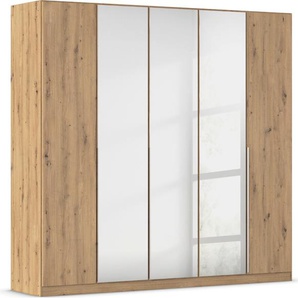 Drehtürenschrank RAUCH Kleiderschrank Schrank Garderobe AGORDO mit Dekor- oder Hochglanzfront Schränke Gr. B/H/T: 226cm x 210cm x 54cm, 5 St., braun (eiche artisan) durchdachte Innenausstattung, in 6 Breiten und 2 Höhen MADE IN GERMANY