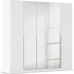 Drehtürenschrank RAUCH Kleiderschrank Schrank Garderobe AGORDO mit Dekor- oder Hochglanzfront Schränke Gr. B/H/T: 226cm x 210cm x 54cm, 5 St., weiß (alpinweiß) durchdachte Innenausstattung, in 6 Breiten und 2 Höhen MADE IN GERMANY