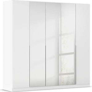 Drehtürenschrank RAUCH Kleiderschrank Schrank Garderobe AGORDO mit Dekor- oder Hochglanzfront Schränke Gr. B/H/T: 226cm x 210cm x 54cm, 5 St., weiß (alpinweiß/hochglanz weiß) durchdachte Innenausstattung, in 6 Breiten und 2 Höhen MADE IN GERMANY