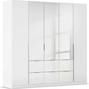 Drehtürenschrank RAUCH Kleiderschrank Schrank Garderobe AGORDO mit Dekor- oder Hochglanzfront Schränke Gr. B/H/T: 226cm x 210cm x 54cm, 5 St., weiß (alpinweiß/hochglanz weiß) mit Außenschubkästen, in 6 Breiten und 2 Höhen MADE IN GERMANY