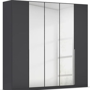 Drehtürenschrank RAUCH Kleiderschrank Schrank Garderobe AGORDO mit Dekor- oder Hochglanzfront Schränke Gr. B/H/T: 226 cm x 229 cm x 54 cm, 5 St., grau (graumetallic) durchdachte Innenausstattung, in 6 Breiten und 2 Höhen MADE IN GERMANY