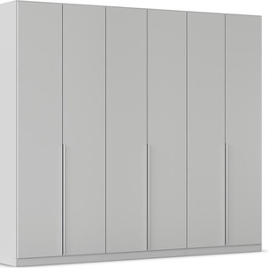 Drehtürenschrank RAUCH Kleiderschrank Schrank Garderobe AGORDO mit Dekor- oder Hochglanzfront Schränke Gr. B/H/T: 271cm x 229cm x 54cm, 6 St., grau (seidengrau) durchdachte Innenausstattung, in 6 Breiten und 2 Höhen MADE IN GERMANY