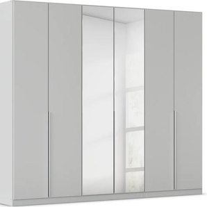 Drehtürenschrank RAUCH Kleiderschrank Schrank Garderobe AGORDO mit Dekor- oder Hochglanzfront Schränke Gr. B/H/T: 271cm x 229cm x 54cm, 6 St., grau (seidengrau) durchdachte Innenausstattung, in 6 Breiten und 2 Höhen MADE IN GERMANY