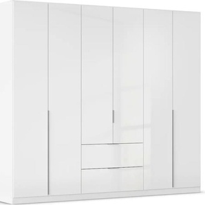 Drehtürenschrank RAUCH Kleiderschrank Schrank Garderobe AGORDO mit Dekor- oder Hochglanzfront Schränke Gr. B/H/T: 271cm x 229cm x 54cm, 6 St., weiß (alpinweiß/hochglanz weiß) mit Außenschubkästen, in 6 Breiten und 2 Höhen MADE IN GERMANY