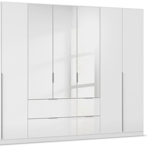 Drehtürenschrank RAUCH Kleiderschrank Schrank Garderobe AGORDO mit Dekor- oder Hochglanzfront Schränke Gr. B/H/T: 315cm x 210cm x 54cm, 7 St., weiß (alpinweiß/hochglanz weiß) mit Außenschubkästen, in 6 Breiten und 2 Höhen MADE IN GERMANY