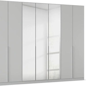 Drehtürenschrank RAUCH Kleiderschrank Schrank Garderobe AGORDO mit Dekor- oder Hochglanzfront Schränke Gr. B/H/T: 315cm x 229cm x 54cm, 7 St., grau (seidengrau) durchdachte Innenausstattung, in 6 Breiten und 2 Höhen MADE IN GERMANY