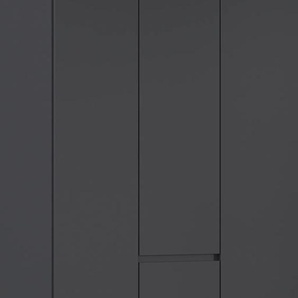 Drehtürenschrank RAUCH Kleiderschrank Schrank Garderobe Garderobenschrank MAINZ Schränke Gr. B/H/T: 136 cm x 210 cm x 54 cm, 3 St., grau (graumetallic) Drehtürenschränke grifflose Front, Außentüren mit Push-to-Open Funktion