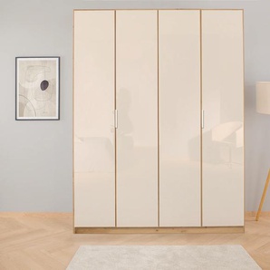 Drehtürenschrank RAUCH Kleiderschrank Schrank Garderobe KOLUNA mit hochwertiger Glasfront Schränke Gr. B/H/T: 181cm x 210cm x 54cm, 4 St., beige (eiche artisan/glas champagner) inkl. 2 Innenschubladen sowie extra Einlegeböden MADE IN GERMANY