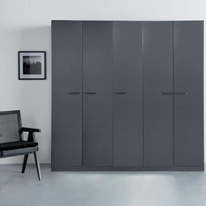 Drehtürenschrank RAUCH Kleiderschrank Schrank Garderobe TOPSELLER OTELI inkl. Inneneinteilung Schränke Gr. B/H/T: 226cm x 210cm x 54cm, Ohne Spiegel, grau (graumetallic) mit 3 Innenschubladen extra Böden optional Spiegel MADE IN GERMANY