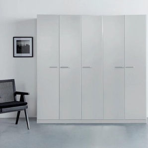 Drehtürenschrank RAUCH Kleiderschrank Schrank Garderobe TOPSELLER OTELI inkl. Inneneinteilung Schränke Gr. B/H/T: 226cm x 210cm x 54cm, Ohne Spiegel, grau (seidengrau) mit 3 Innenschubladen extra Böden optional Spiegel MADE IN GERMANY