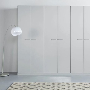 Drehtürenschrank RAUCH Kleiderschrank Schrank Garderobe TOPSELLER OTELI inkl. Inneneinteilung Schränke Gr. B/H/T: 270cm x 229cm x 54cm, Ohne Spiegel, grau (seidengrau) mit 3 Innenschubladen extra Böden optional Spiegel MADE IN GERMANY