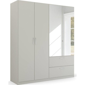 Drehtürenschrank RAUCH Pure by Quadra Spin Schränke Gr. B/H/T: 181cm x 210cm x 54cm, 4 St., grau (seidengrau)