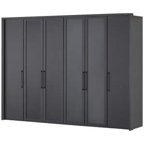 Drehtürenschrank - schwarz - Materialmix - 300 cm - 220 cm - 67 cm | Möbel Kraft