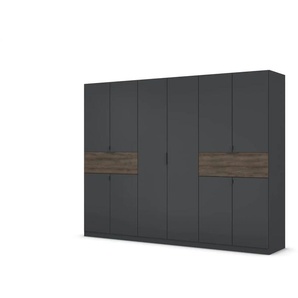 Drehtürenschrank Thurso - schwarz - Materialmix - 271 cm - 210 cm | Möbel Kraft