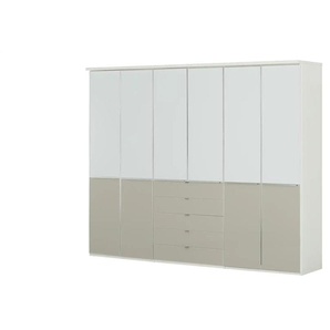 Drehtürenschrank - weiß - Materialmix - 300 cm - 236 cm - 58 cm | Möbel Kraft