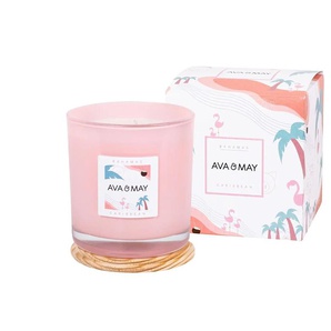 Duftkerze im Glas Bahamas  AVA & MAY - rosa/pink - Glas , Wachs - 12,5 cm - [12.0] | Möbel Kraft
