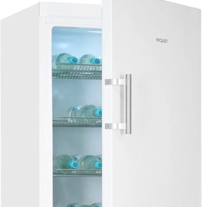 EXQUISIT Getränkekühlschrank GKS31-V-H-280E weiss, E (A-G), silber (weiß), B:60cm H:163cm T:62cm, Kühlschränke