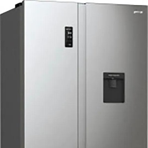 GORENJE Side-by-Side NRR 9185 EA_XLWD, E (A-G), silber, B:91cm H:178,6cm T:64,3cm, Kühlschränke, Wasserspender