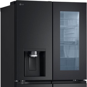 E (A bis G) LG Multi Door GMG761EPAE Kühlschränke InstaView, DoorCooling+ silberfarben (essence matte black) Kühl-Gefrierkombinationen