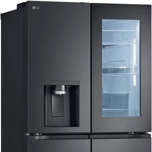 E (A bis G) LG Multi Door GMG960EVEE Kühlschränke InstaView: zweimal klopfen, reinschauen mit Craft Ice - Spender silberfarben (essence black steel) Kühl-Gefrierkombinationen Bestseller