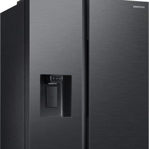 E (A bis G) SAMSUNG Side-by-Side RS6JA8511S9/EG Kühlschränke mit Wassertank silberfarben (premium black steel) Kühl-Gefrierkombinationen Bestseller