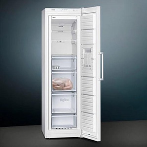 SIEMENS Gefrierschrank GS36NVWEP, E (A-G), silber (weiß), B:60cm H:186cm T:65cm, Gefrierschränke