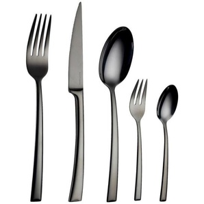 Echtwerk Besteckset Avelino Shiny, Schwarz Hochglanz, Metall, 30-teilig, 35.5x25.5x5 cm, rostfrei, lebensmittelecht, Essen & Trinken, Besteck, Besteck-Sets