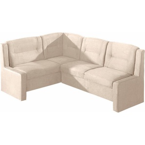 Eckbank MAX WINZER Noah in 2 Größen und Bezugsqualitäten, bequem komfortabel Sitzbänke Gr. B/H/T: 180cm x 89cm x 140cm, Luxus-Microfaser, Eckbank klein-Langer Schenkel rechts, beige